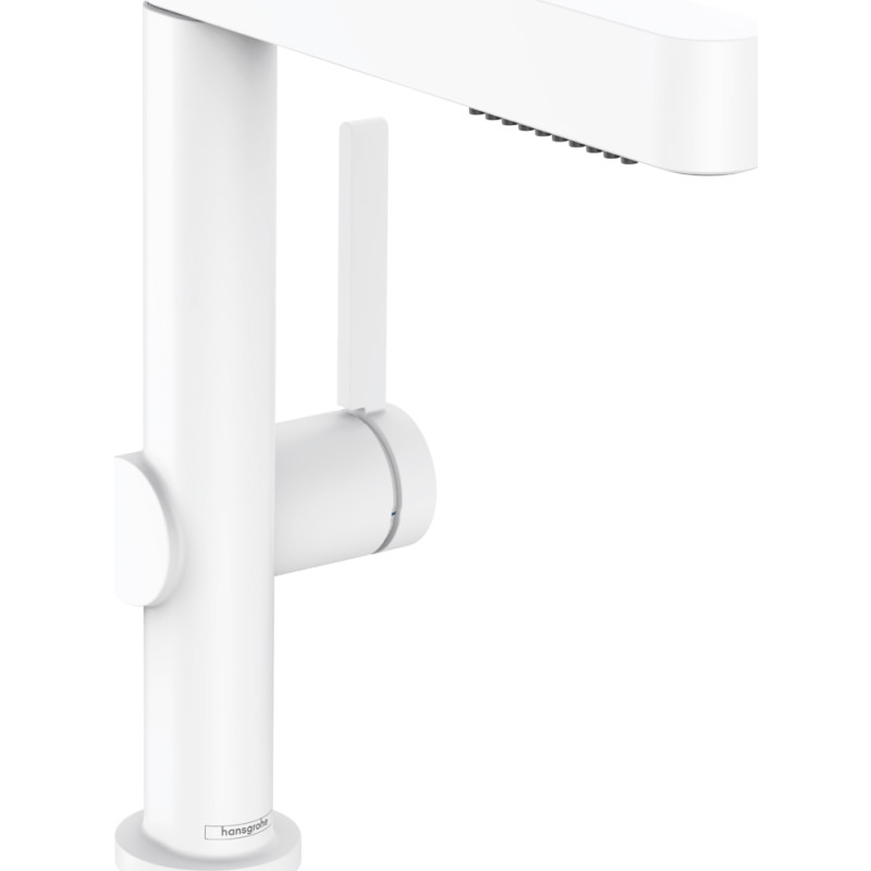 Hansgrohe Finoris 230 tvättställsblandare, utdragbar pip, matt vit