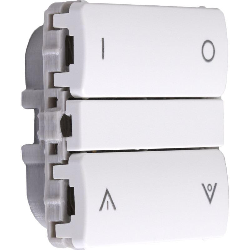 Smartkontakten Zigbee batteritryk til LK Fuga, tænd/sluk og op/ned, hvid