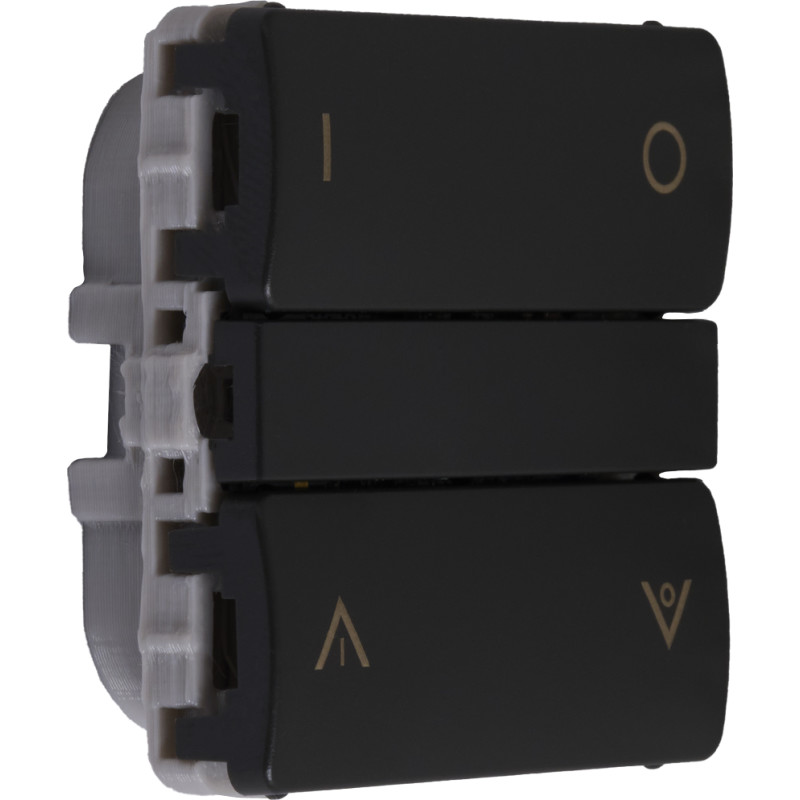 Smartkontakten Zigbee batteritryk til LK Fuga, op/ned, grå