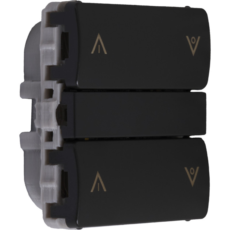 Smartkontakten Zigbee batteritryk til LK Fuga, tænd/sluk og op/ned, grå
