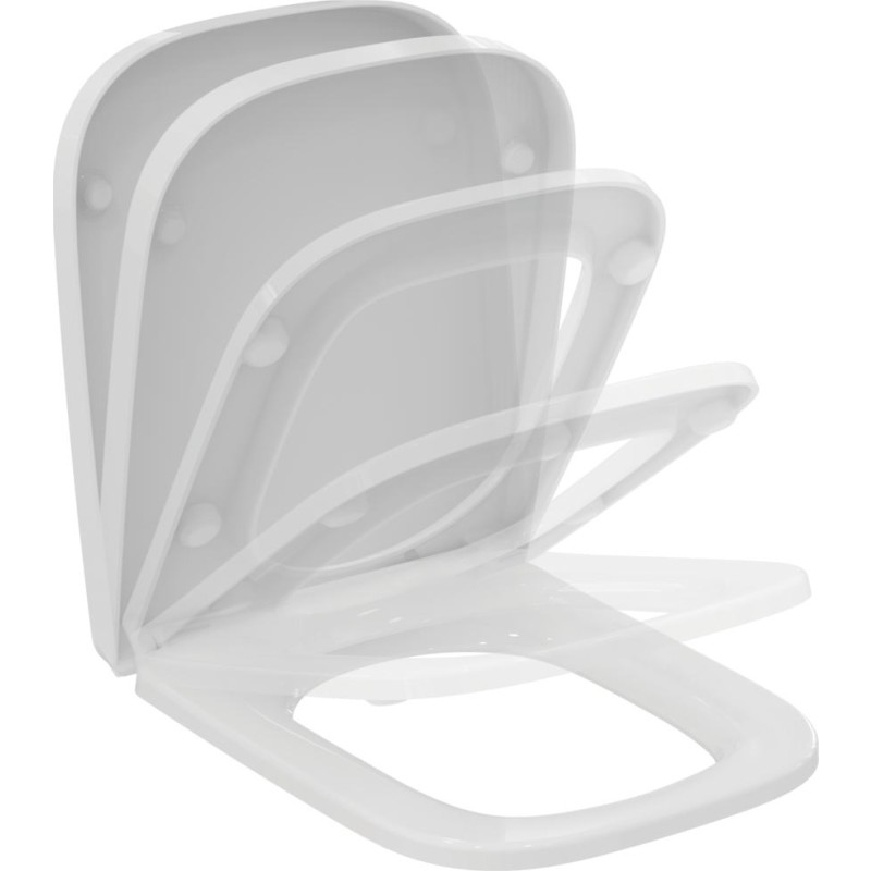 Ideal Standard i.life A toalettsits, soft close, snabbf&auml;ste, vit