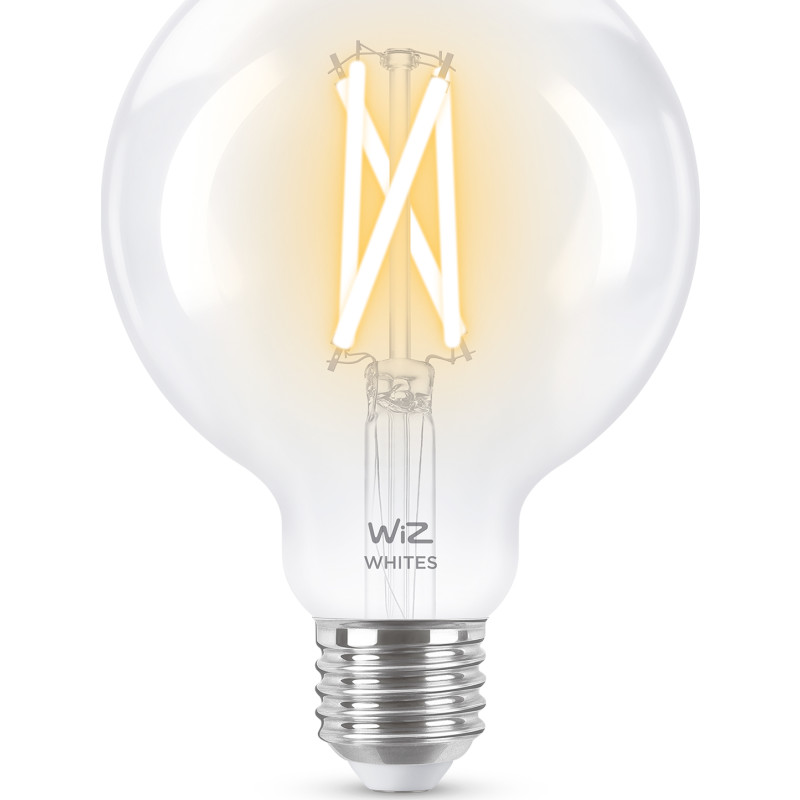 6 stk Wiz E27 globepære, 2700K-6500K, 7W, Ø9,5 cm