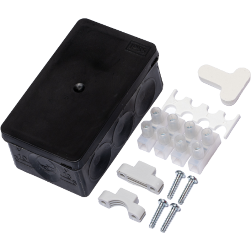 JA-US IP55 membrandåse 35x49x82 mm, IP55, PP, RAL 9005 Sort