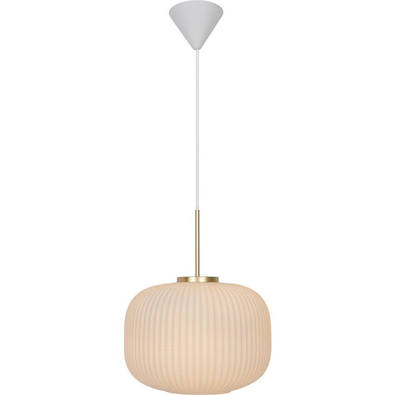 Nordlux Milford pendellampa, m&auml;ssing, &Oslash;30 cm