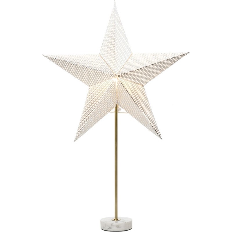 Konstsmide julestjerne med lys, 45 cm, sølv