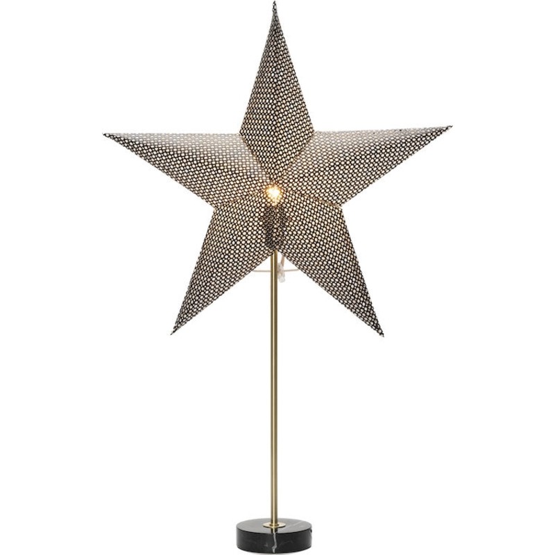 Konstsmide julestjerne med lys, 45 cm, sort