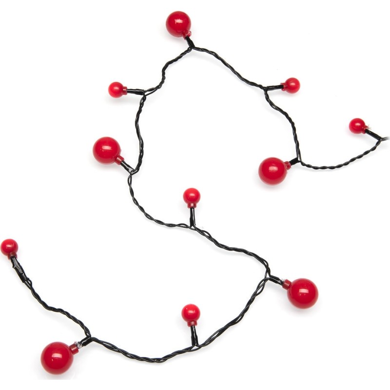 Konstsmide Cherry ljusslinga utomhus, 80 röda ljus, 6,32 meter