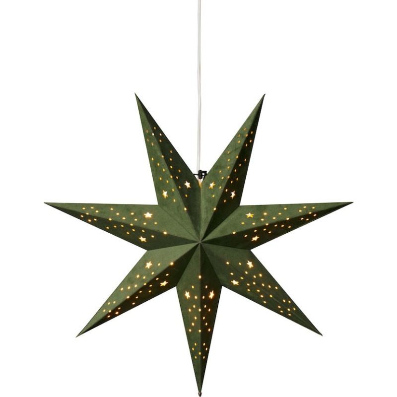 Konstsmide adventsstjärna med ljus, 60 cm, grön