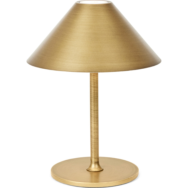 Halo Design Hygge uppladningsbar bordslampa, H20 cm, borstad mässing