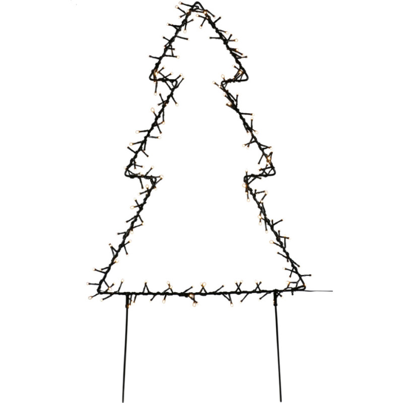 2 stk Nordic Winter metal juletræ med lys, 75 cm