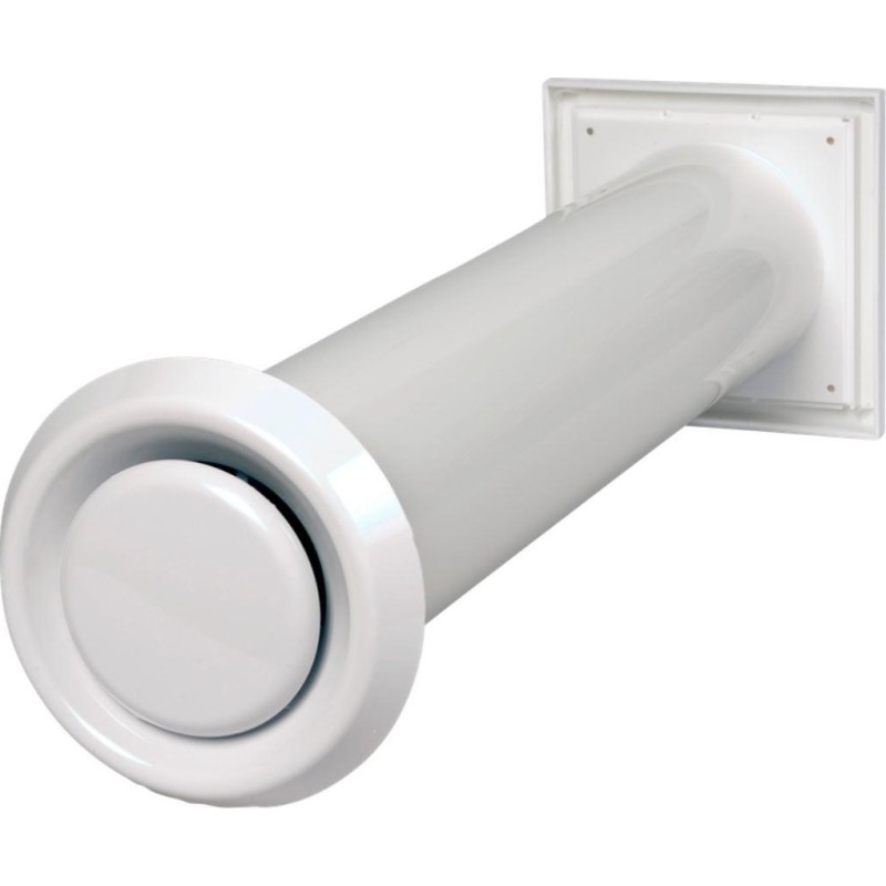 Duka Komplet Friskluftventil Ø100 mm, Hvid