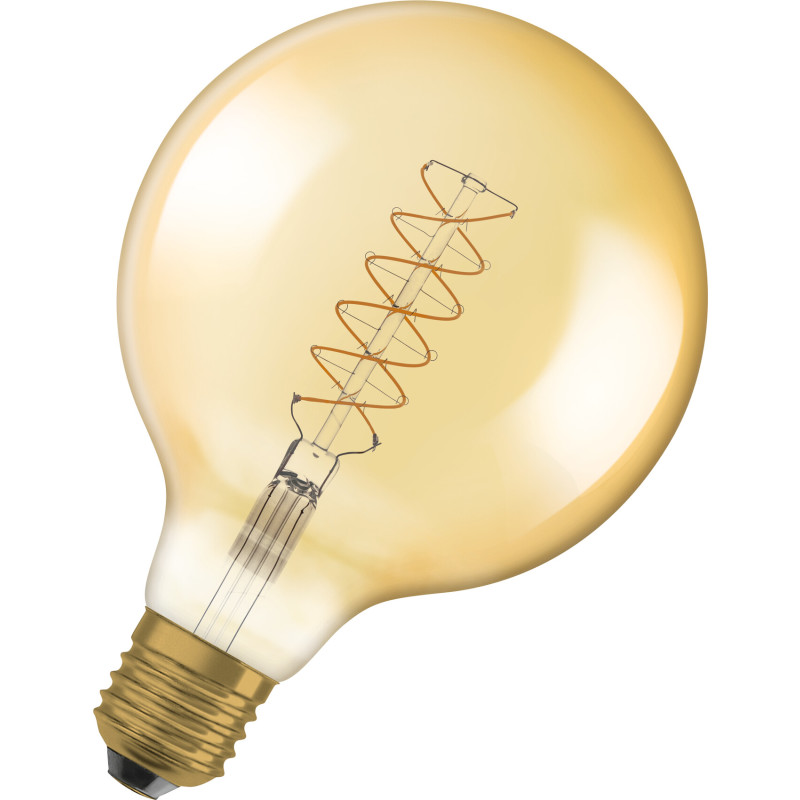 Osram vintage 1906 led globe125 guld spiral filament ultra tynd 420lm 4,8w/822 (37w) e27 dæmpbar