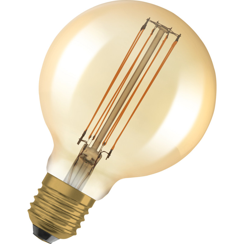 Osram vintage 1906 led globe95 guld straight filament ultra tynd 806lm 8,8w/822 (60w) e27 dæmpbar