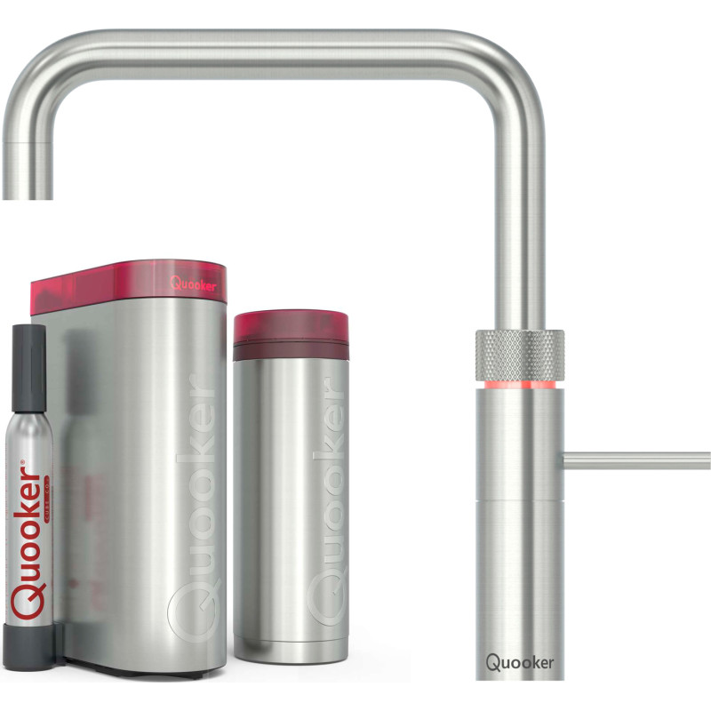 Quooker Fusion Square Pro3 køkkenarmatur, 5-i-1, stål