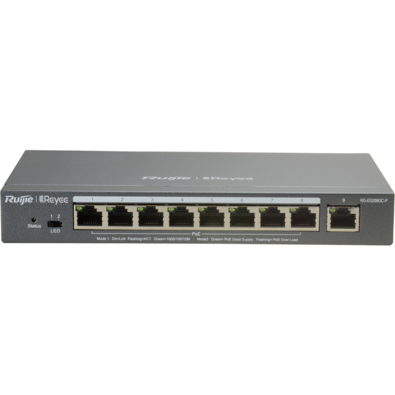 Ruijie Networks RG-ES209GC-P Switch 9-porte Gigabit Ethernet