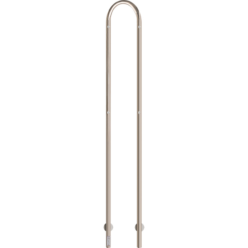 Kriss Duo Plus håndklædetørrer, el, 19x148 cm, poleret rustfrit stål