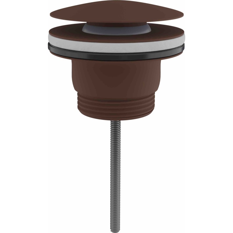 Scandtap Duo bundventil, push-open, mat brun