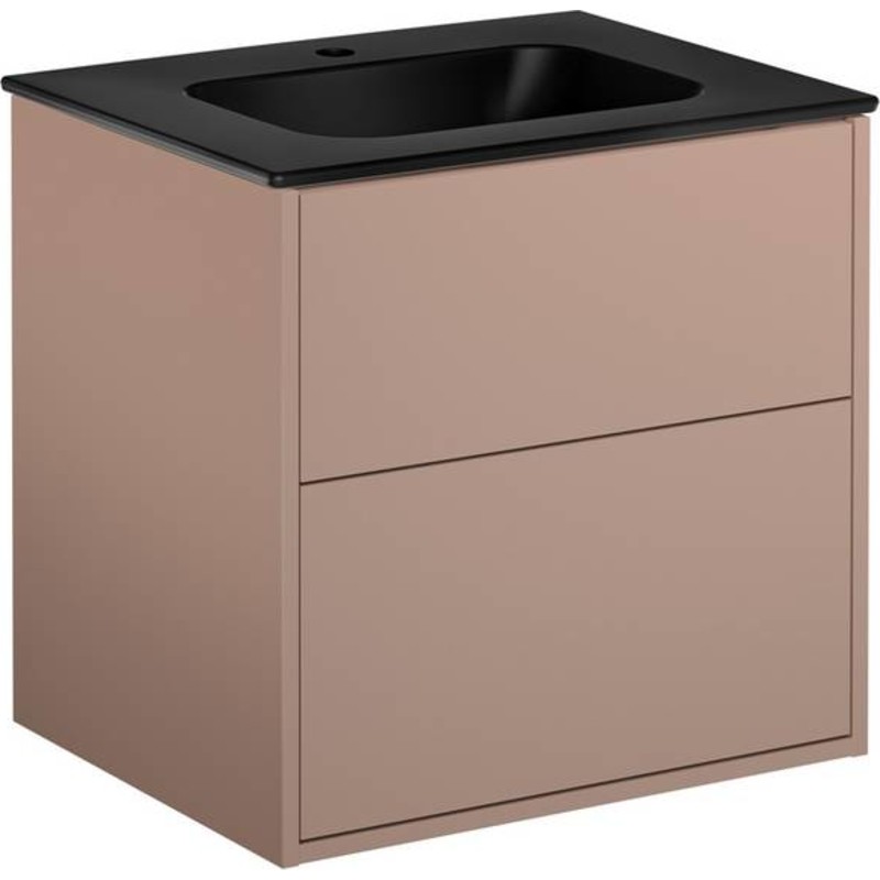 Gustavsberg Artic möbelpaket, 60x47 cm, rosa/svart