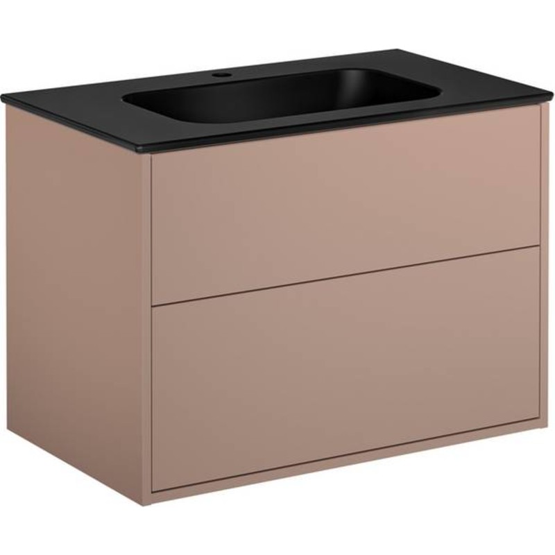 Gustavsberg Artic möbelpaket, 80x47 cm, rosa/svart