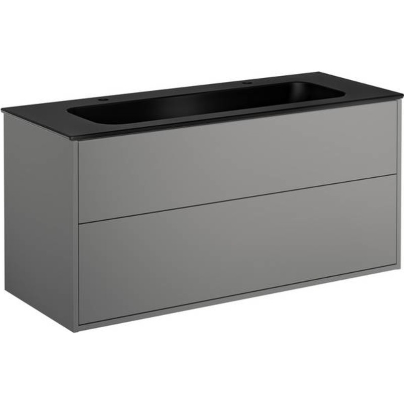 Gustavsberg Artic möbelpaket, 120x47 cm, grå/svart