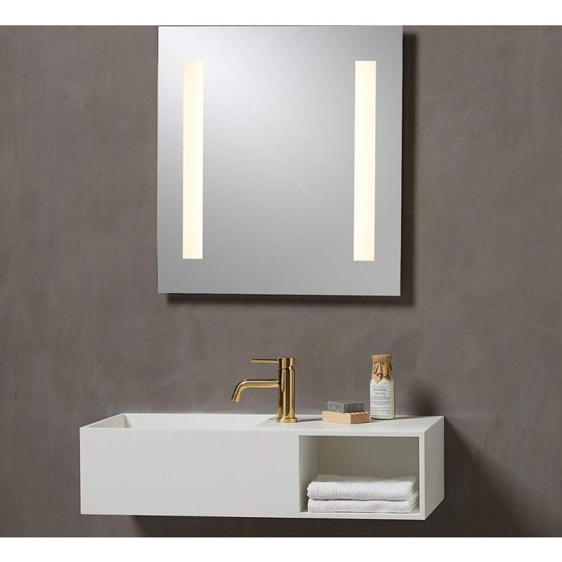 Loevschall Godhavn spejl med LED belysning - 60 x 65 cm