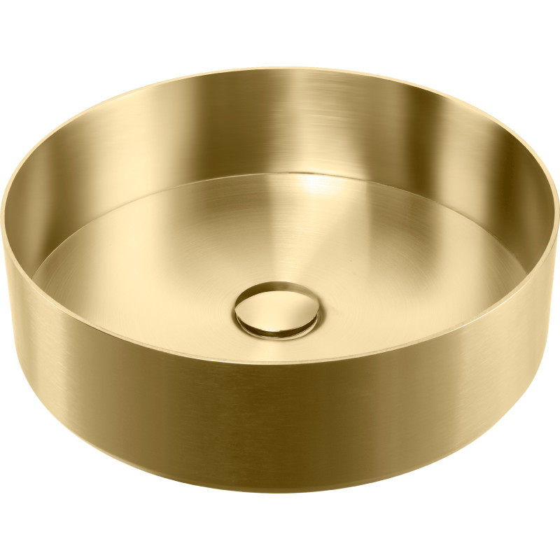 Lavabo Round badvask Ø40 cm med pop-up ventil, messing
