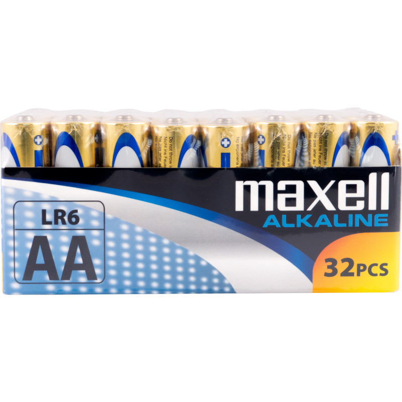 Maxell AA batterier, 32 stk.