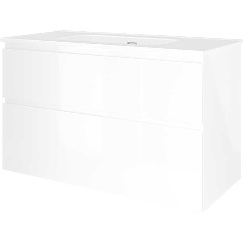 Sanibell Proline möbelpaket, 101x46,8 cm, vit högglans
