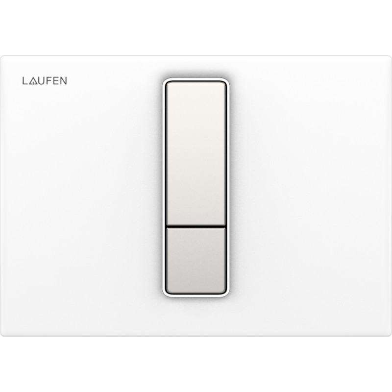 Laufen Lis AW104 spolplatta, vit/matt krom