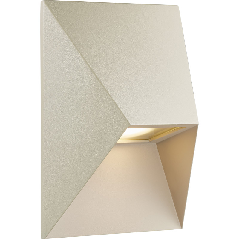 Nordlux Pontio udendørs væglampe, beige, 15 cm