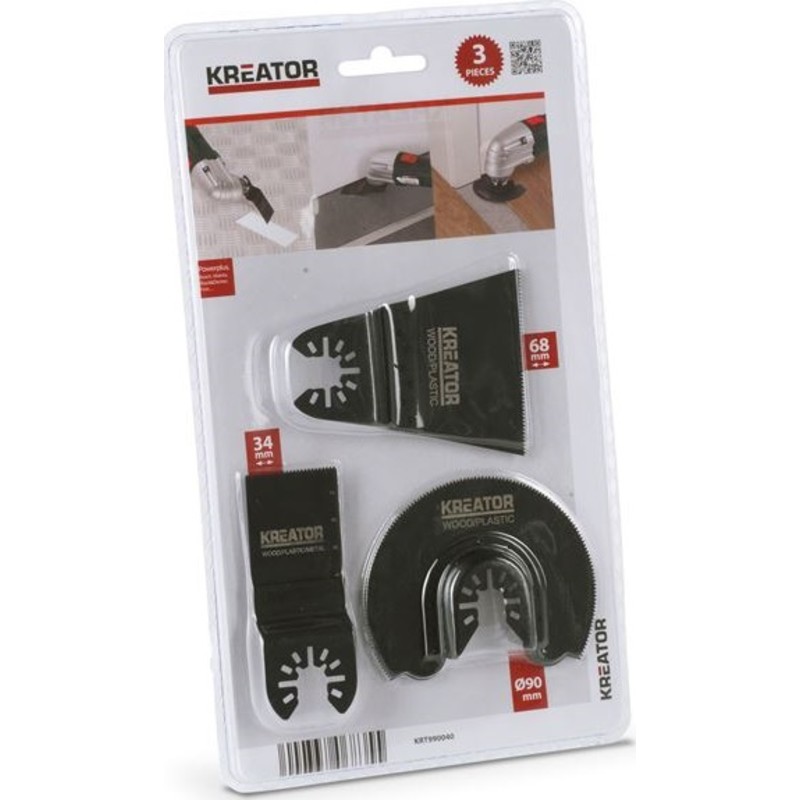 Kreator klingesæt multicutter, til træ, 3 stk