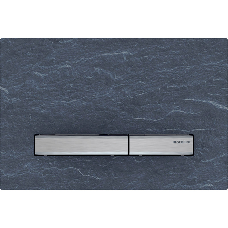 Geberit Sigma 50 Square betjeningsplade, skifer/krom