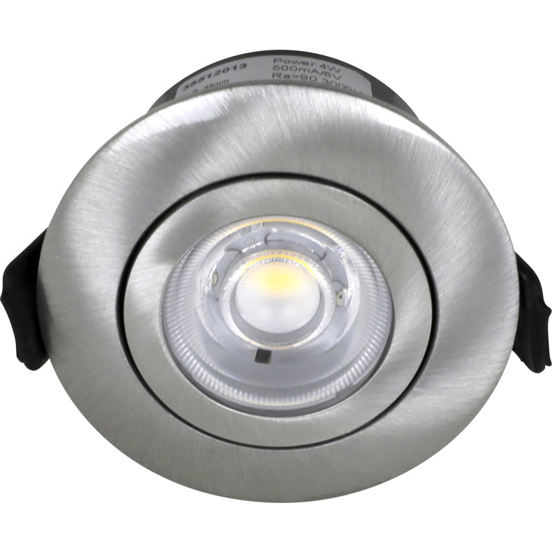 Nordtronic Low Profile Flexible udendørs indbygningsspot, driver, Ø5,5 cm, børstet alu, 4000K