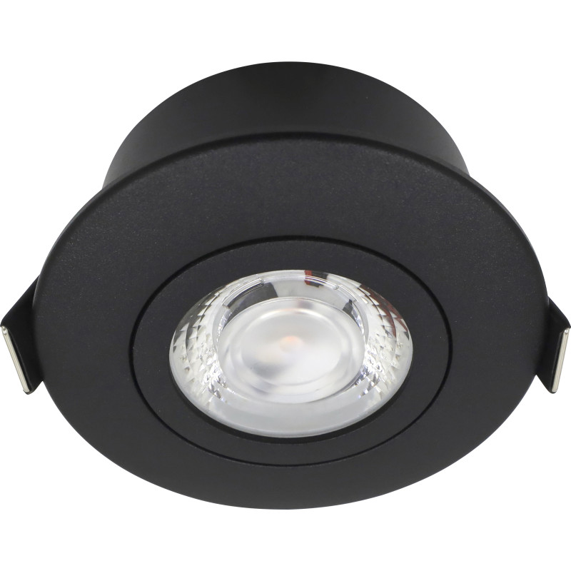 Nordtronic Low Profile Flexible indbygningsspot, Ø7,5 cm, sort, 2700K