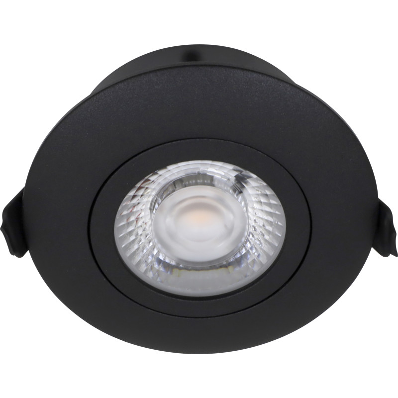 Nordtronic Low Profile Flexible indbygningsspot, Ø8,3 cm, sort, 4000K