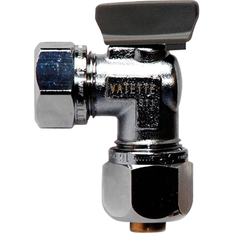 Vatette övergångskoppling, rak, 16mm - Cu12