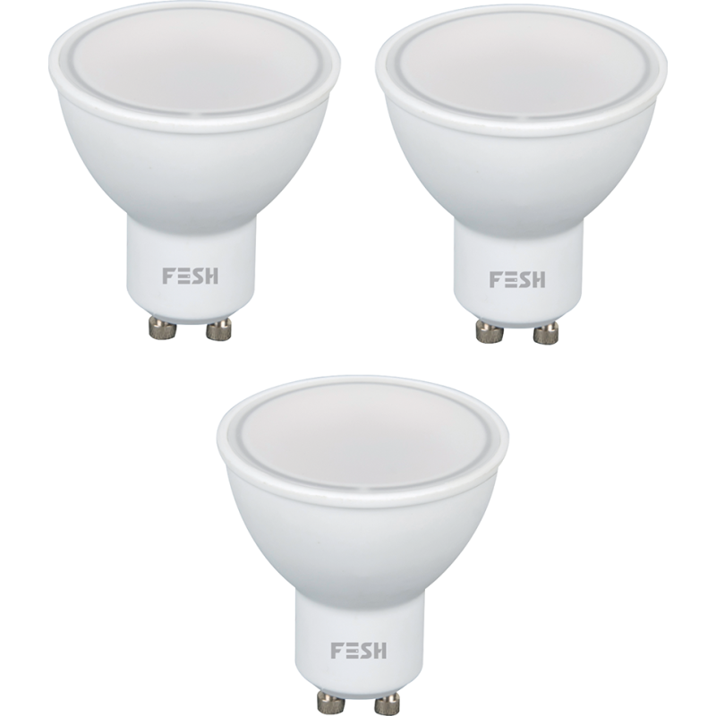 Foss Fesh Smart Home LED spotpære 3-pak GU10 i multifarve på 5W