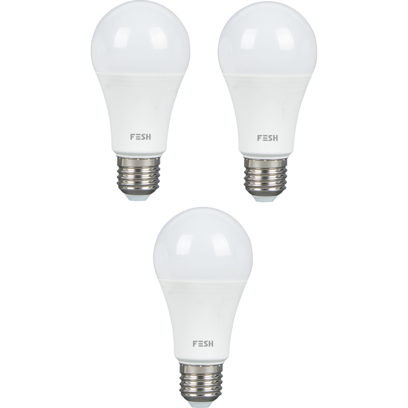 Foss Fesh Smart Home LED standardpære 3-pak E27 i multifarve på 9W
