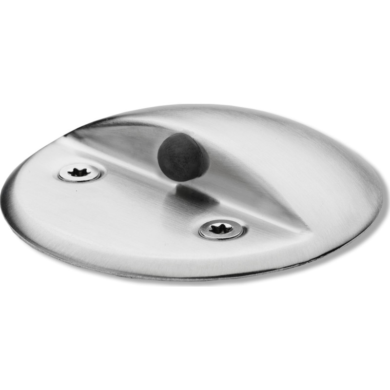 Randi 7606 Line18 skildpadde dørstop, ø80 x 16 mm, børstet rustfrit stål