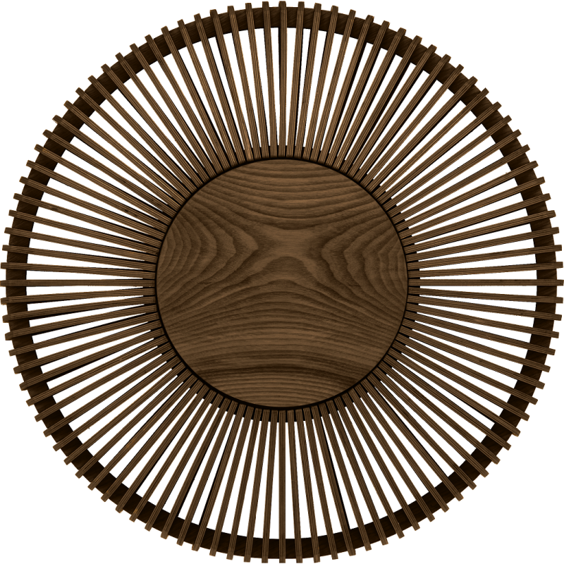 Umage Clava Up Wood v&auml;gglampa, m&ouml;rkt tr&auml;, &Oslash;49 cm