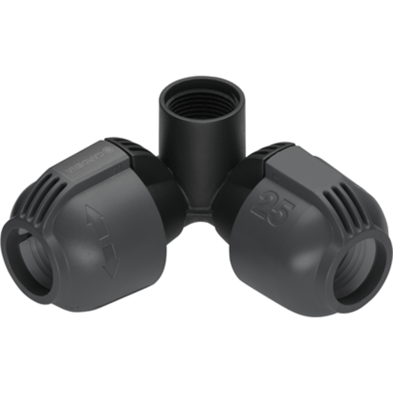 "Gardena Pipeline hjørne T-stykke, 25 mm, 1/2"" muffe"