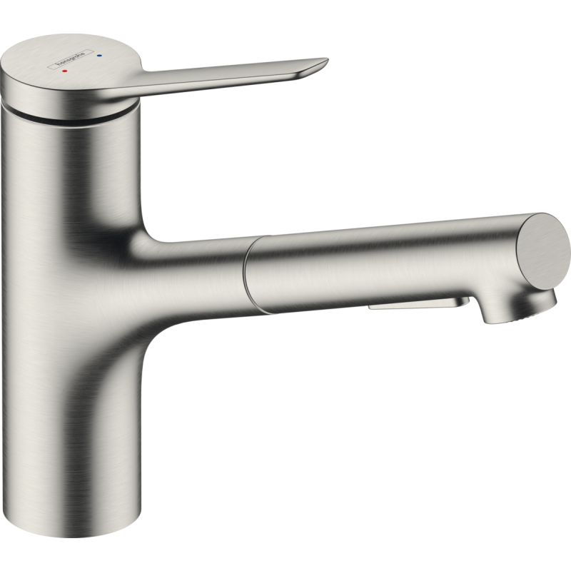 Hansgrohe Zesis M33 køkkenarmatur 150 med udtræksbruser 2jet, rustfri stål finish