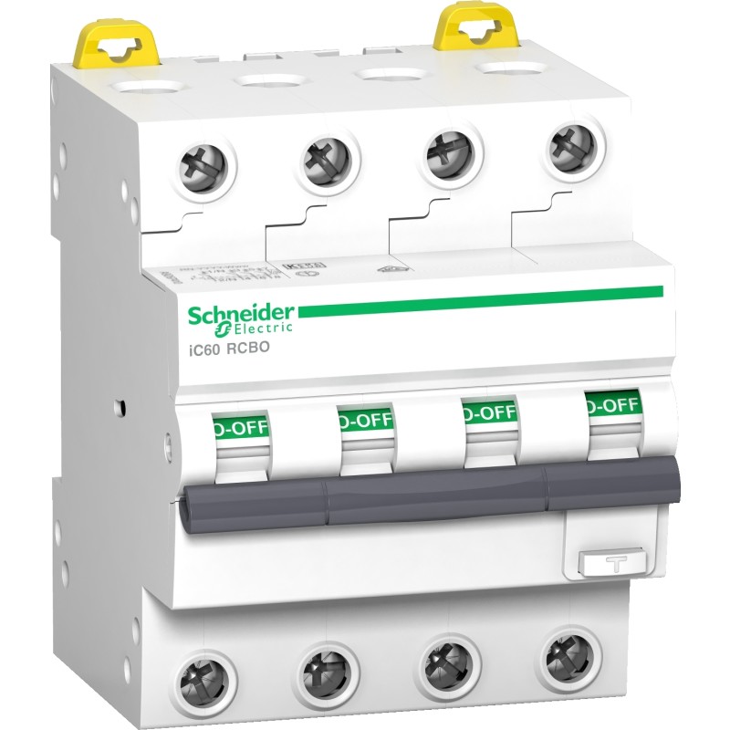 Schneider kombiafbryder iC60, 4 Polet 13A, C karakteristik, 30mA, 6kA, Klasse A Hpfi relæ