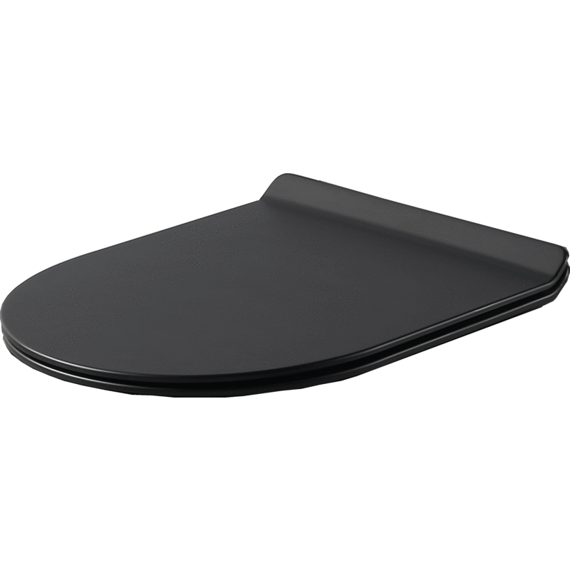 Lavabo Studio Slim toalettsits, soft close, snabbf&auml;ste, matt svart