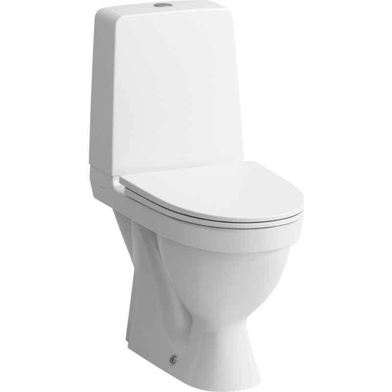 Laufen Kompas toilet med skjult S-lås. Åben skyllerende. Ekskl. Multikvik