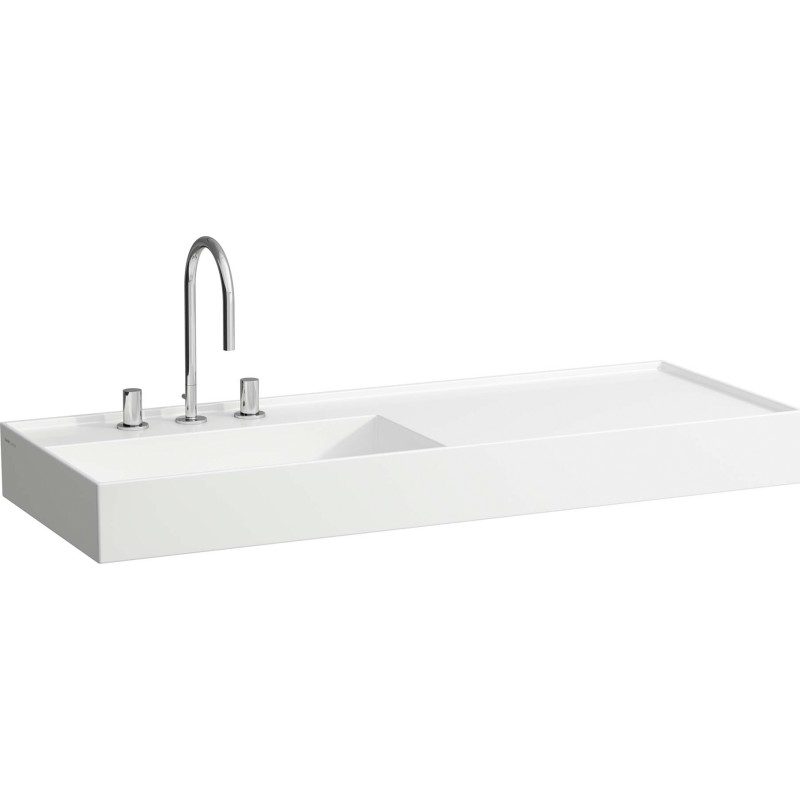 Kartell Laufen tvättställ, 120x46 cm, vänster, vit