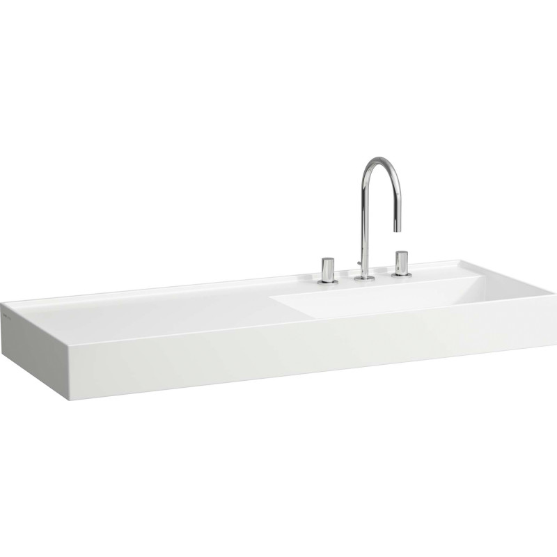 Kartell Laufen tvättställ, 120x46 cm, höger, vit