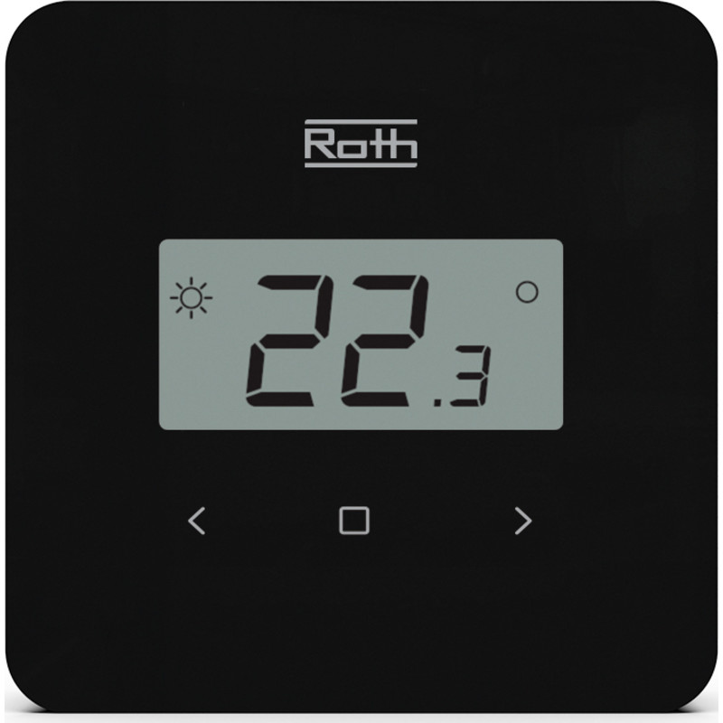 Roth Touchline SL Standard trådløs rumtermostat, sort