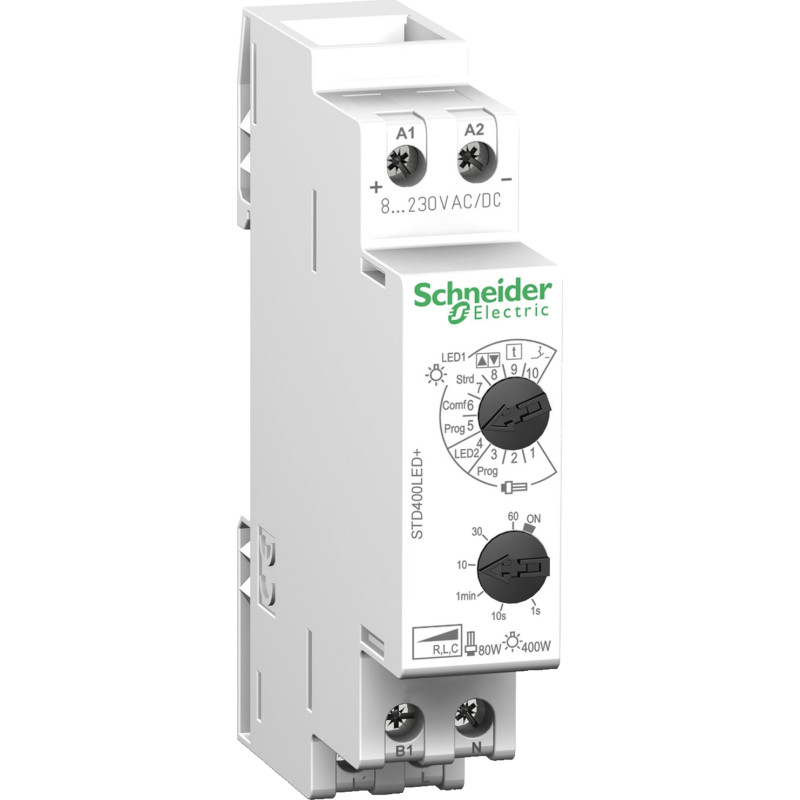 IHC Lysdæmper med scenarier 0-400W LED 60W, 8-230V AC/DC, DIN-skinne, 18 mm