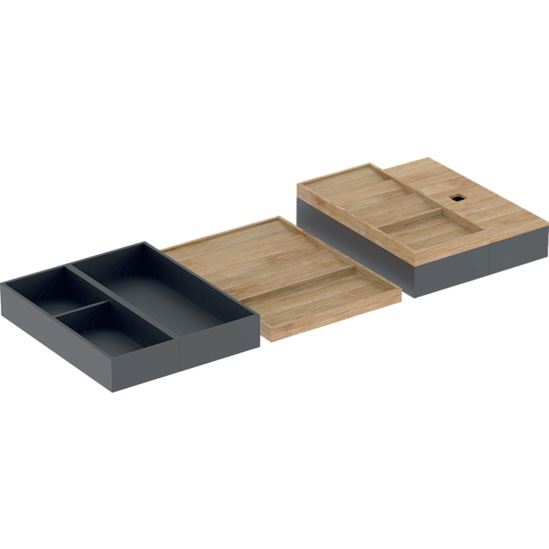 Geberit skuffeindsats st, til verste skuffe, bredde 90 cm, bambus